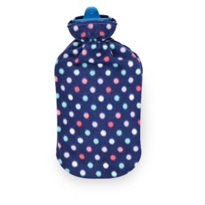 2-liter hot water bottle with a wool cover for comfort and warmth.